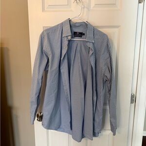 Vineyard Vines Blue Checkered Classic Fit Whale Shirt
